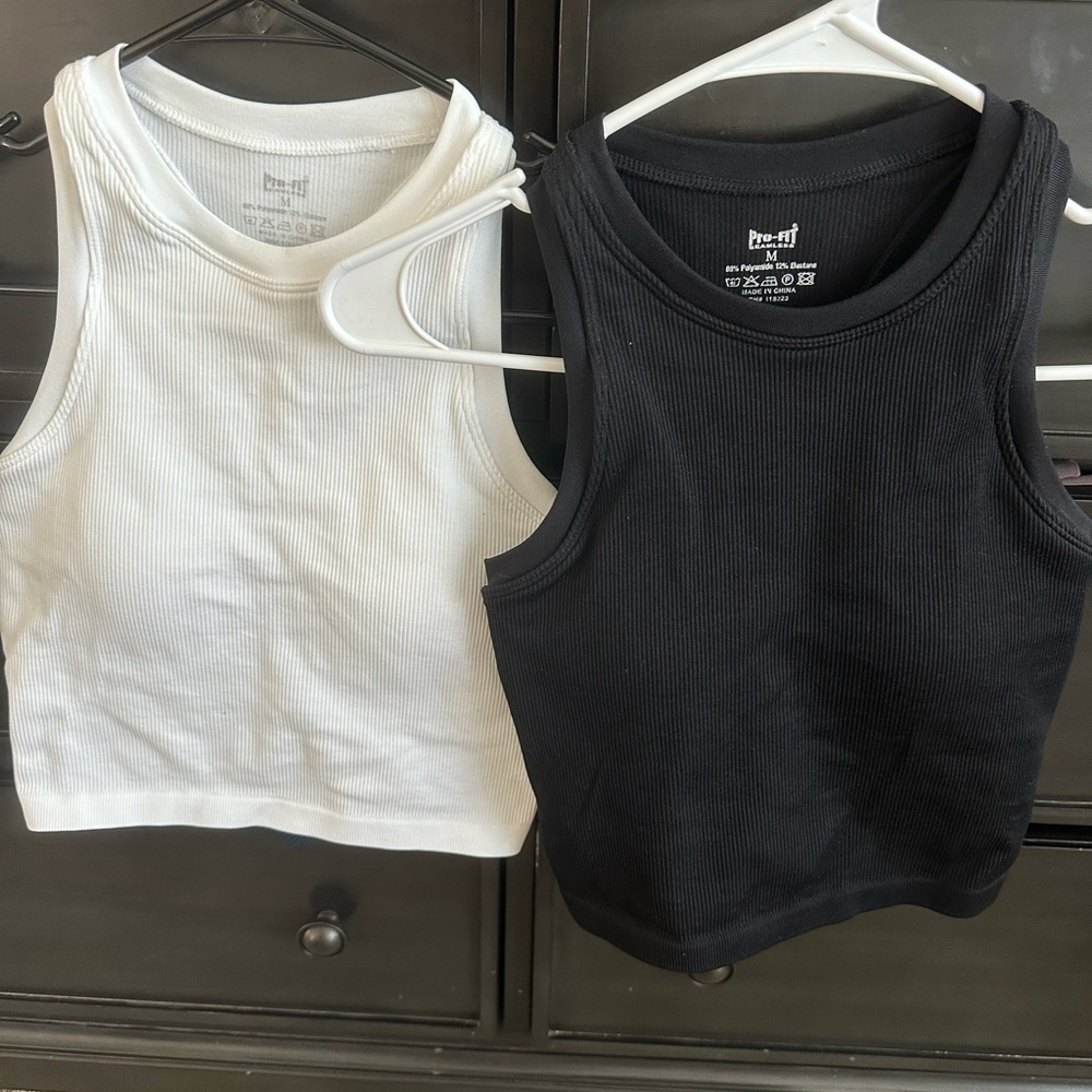 Set of 2 crop top tanks